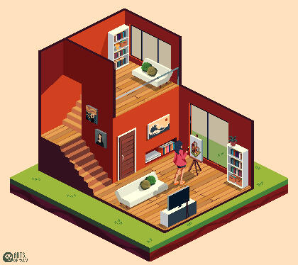 Large Isometric Illustration $100-$300